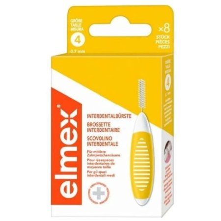 Elmex č.4 - 0,7mm medzizubné kefky 8ks žlté