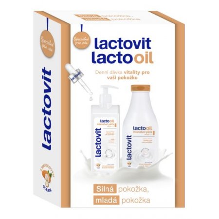 Lactovit Lactooil telové mlieko 400 ml + sprchový gél 500 ml, kozmetická sada