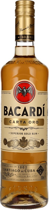Bacardi Carta Oro 37,5% 0,7 l (čistá fľaša)