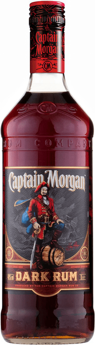 Captain Morgan Dark Rum 40% 1 l (čistá fľaša)