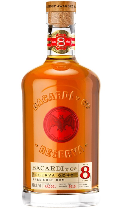 Bacardi Reserva Ocho Puerto Rico 8y 40% 0,7 l (čistá fľaša)