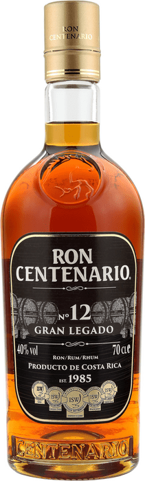 Ron Centenario Gran Legado 12y 40% 0,7 l (čistá fľaša)