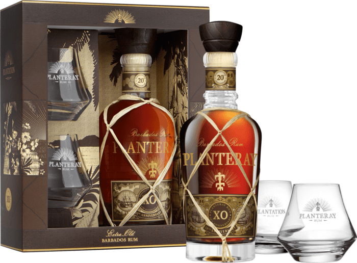 Plantation XO 20th anniversary 40% 0,7 l (dárčekové balenie 2 poháre)