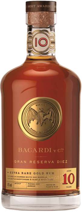 Bacardi Gran Reserva Diez Extra Rare Gold Rum 10y 40% 0,7 l (čistá fľaša)