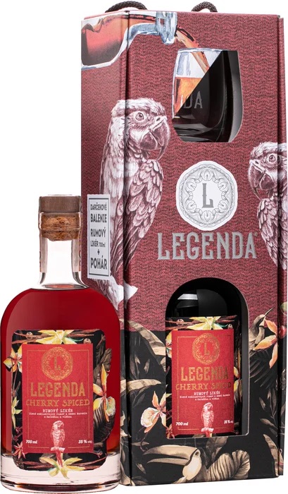 Legenda Cherry Spiced 35% 0,7 l (darčekové balenie 1 pohár)