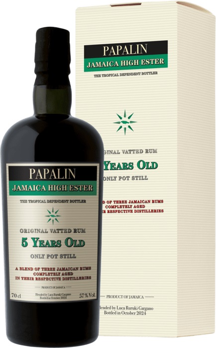 Papalin Jamaica High Ester Overproof 5y 57% 0,7 l (kartón)