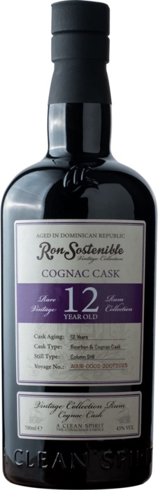 Ron Sostenible 12y Cognac Cask 43% 0,7 l (čistá fľaša)