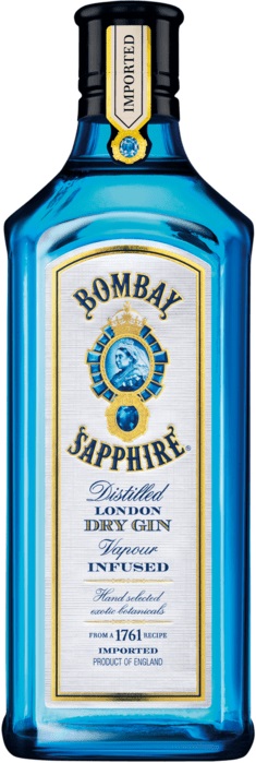 Bombay Sapphire London Dry Gin 40% 0,7 l (čistá fľaša)