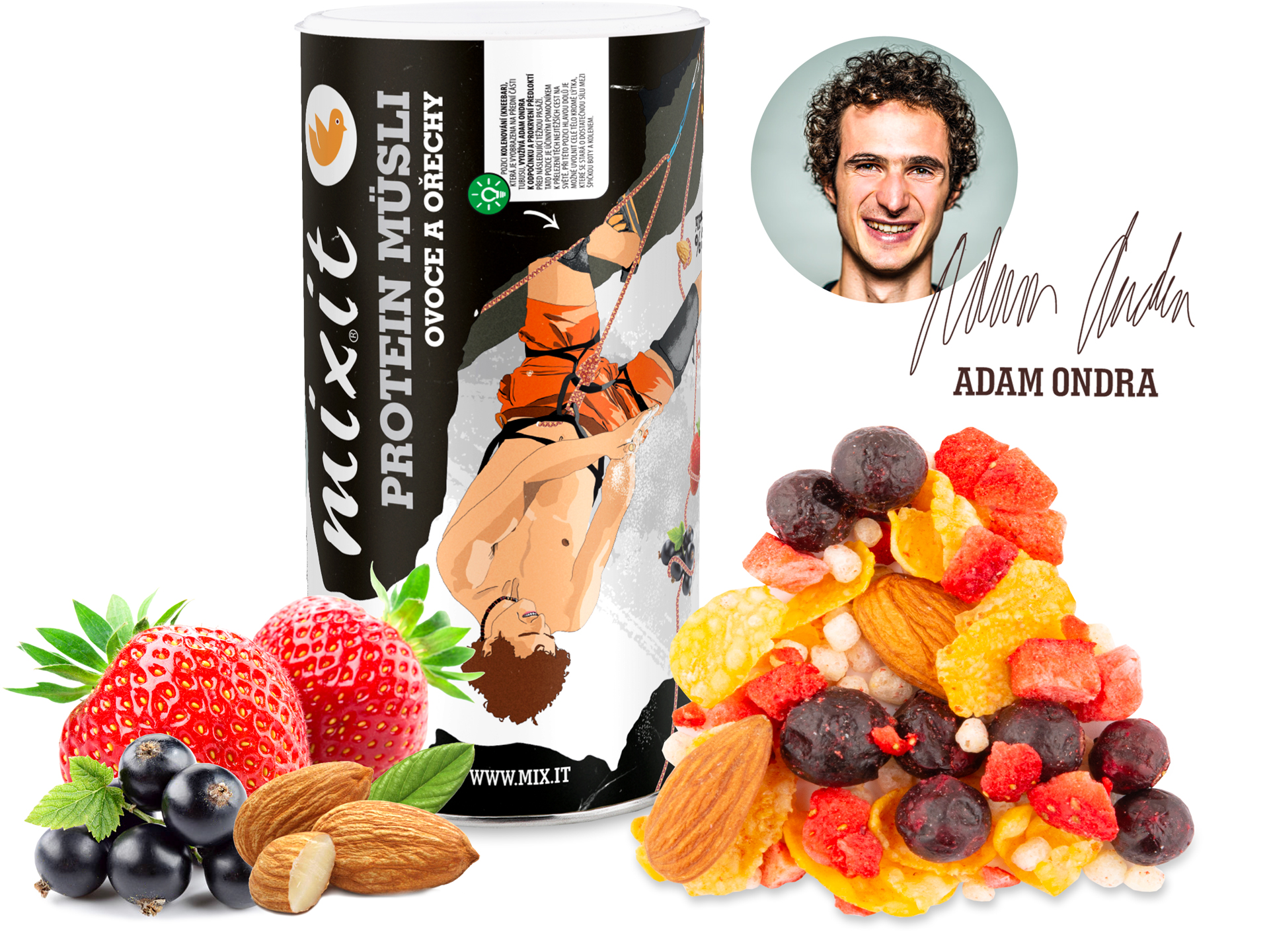 Mixit Proteinové müsli Adama Ondry s ovocem 350 g
