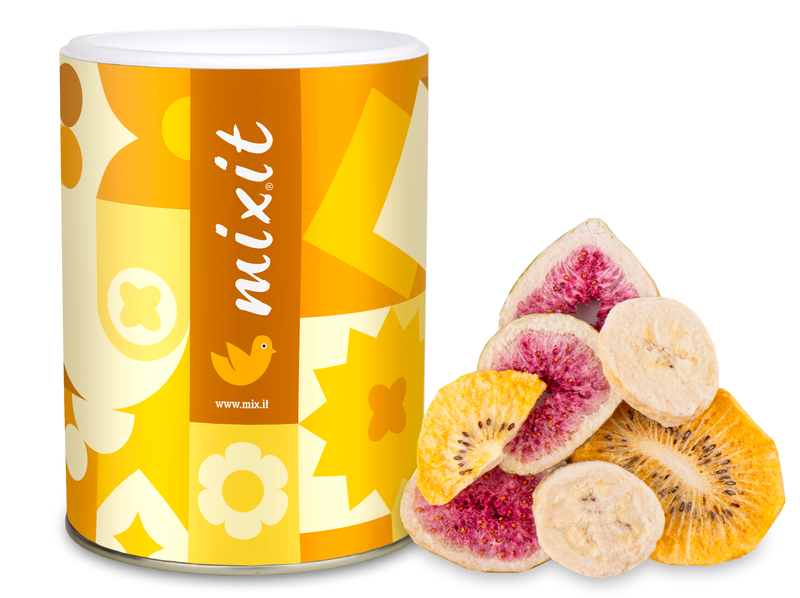 Mixit Žlté kiwi, Figa, Banán - Chrumkavé ovocie - 100g