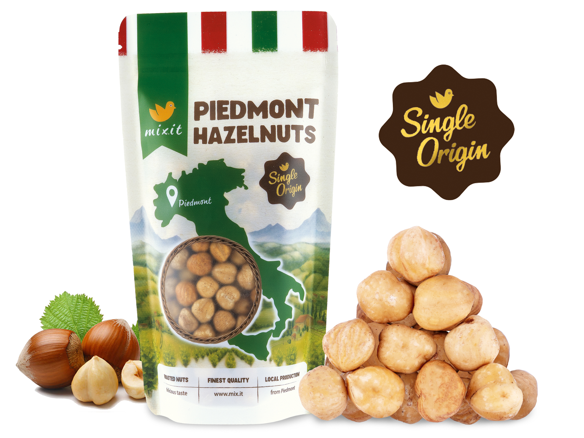 Mixit Single Origin - Lieskové orechy z Piemontu - 200g