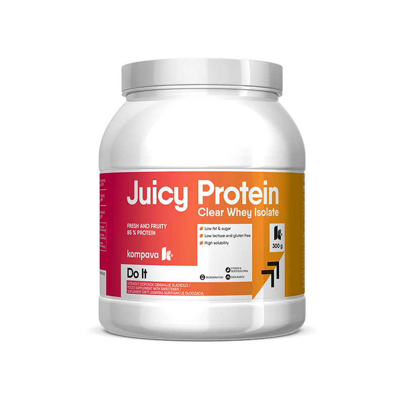 Kompava Juicy Protein 300g Príchuť: Redberries-Lime