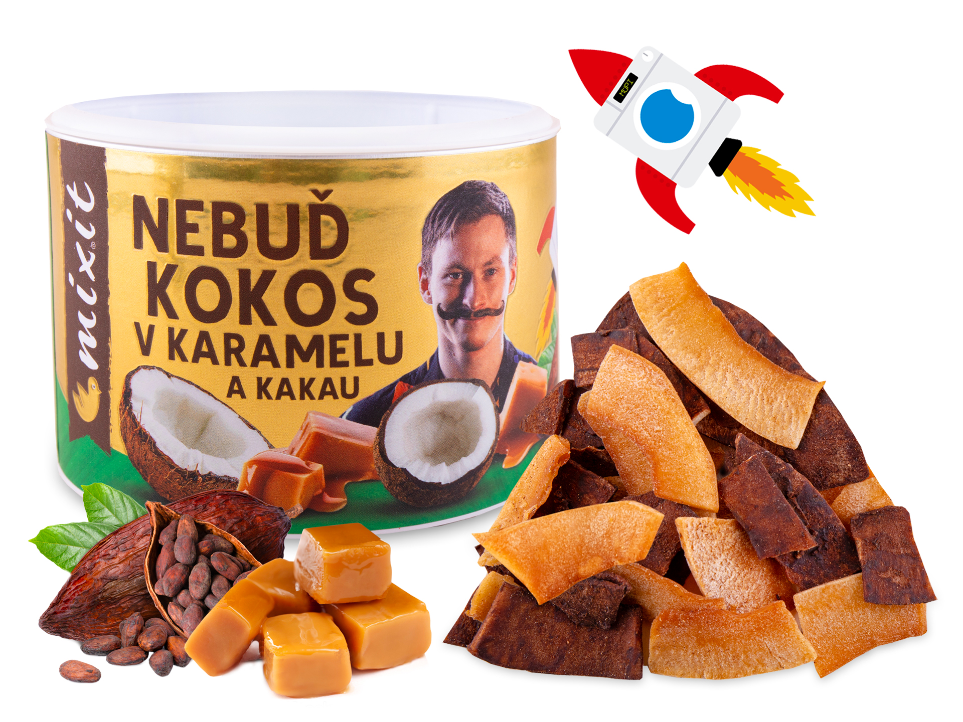 Mixit Nebuď kokos v karameli a kakau - 100g