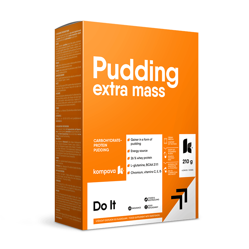 Kompava Extra Mass Puding 6x35g Príchuť: čokoláda