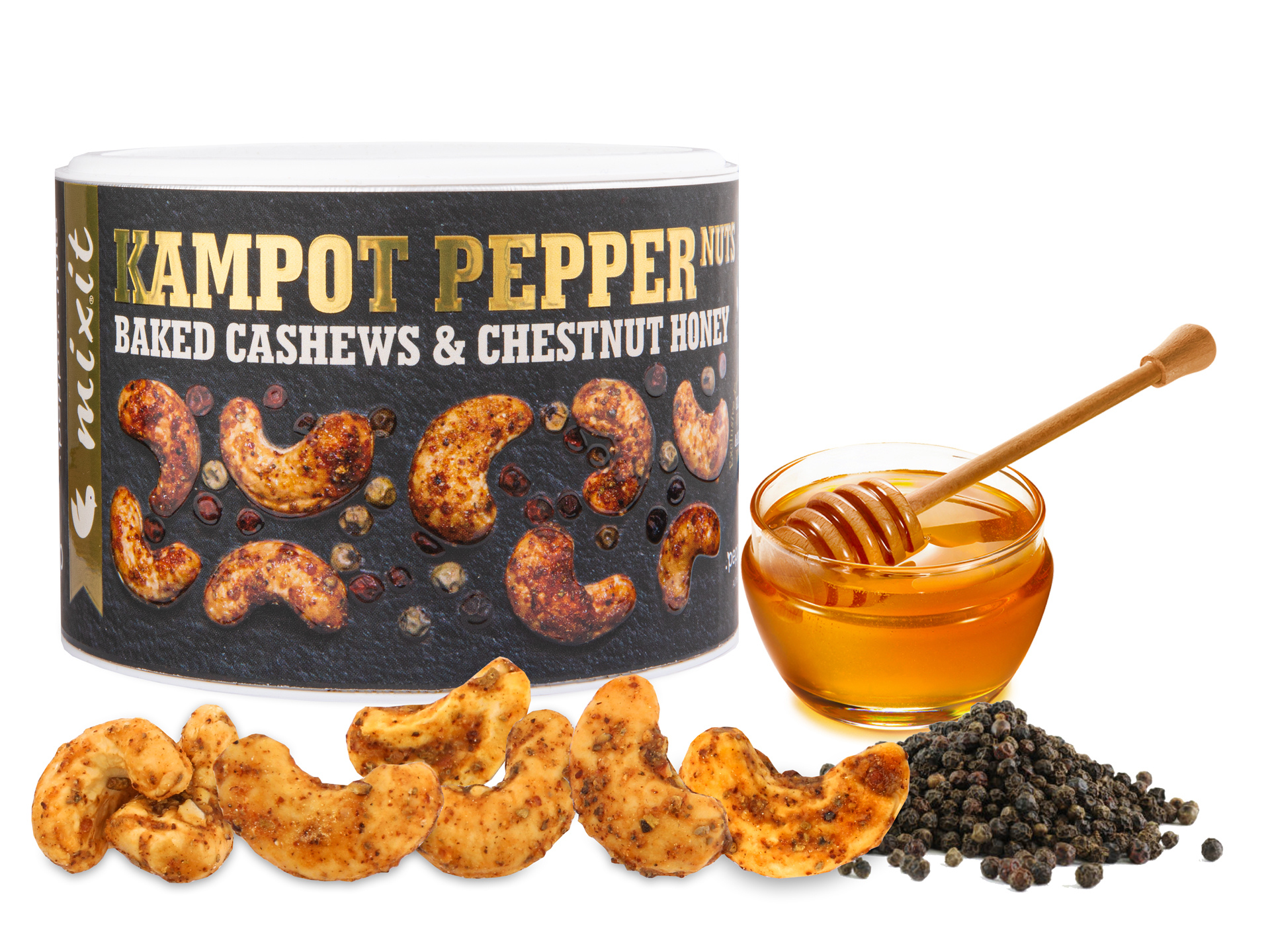 Mixit MixitOriešky z pece - Kampotské korenie a med - 160g