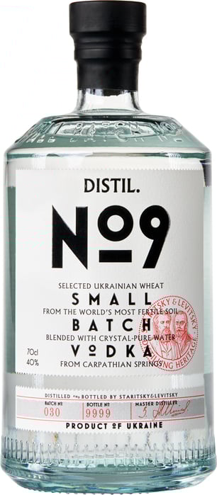 Distil No9 Vodka 40% 0,7 l (čistá fľaša)