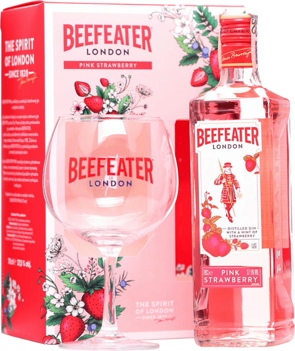 Beefeater Pink + 1 pohár 37,5% 0,7l