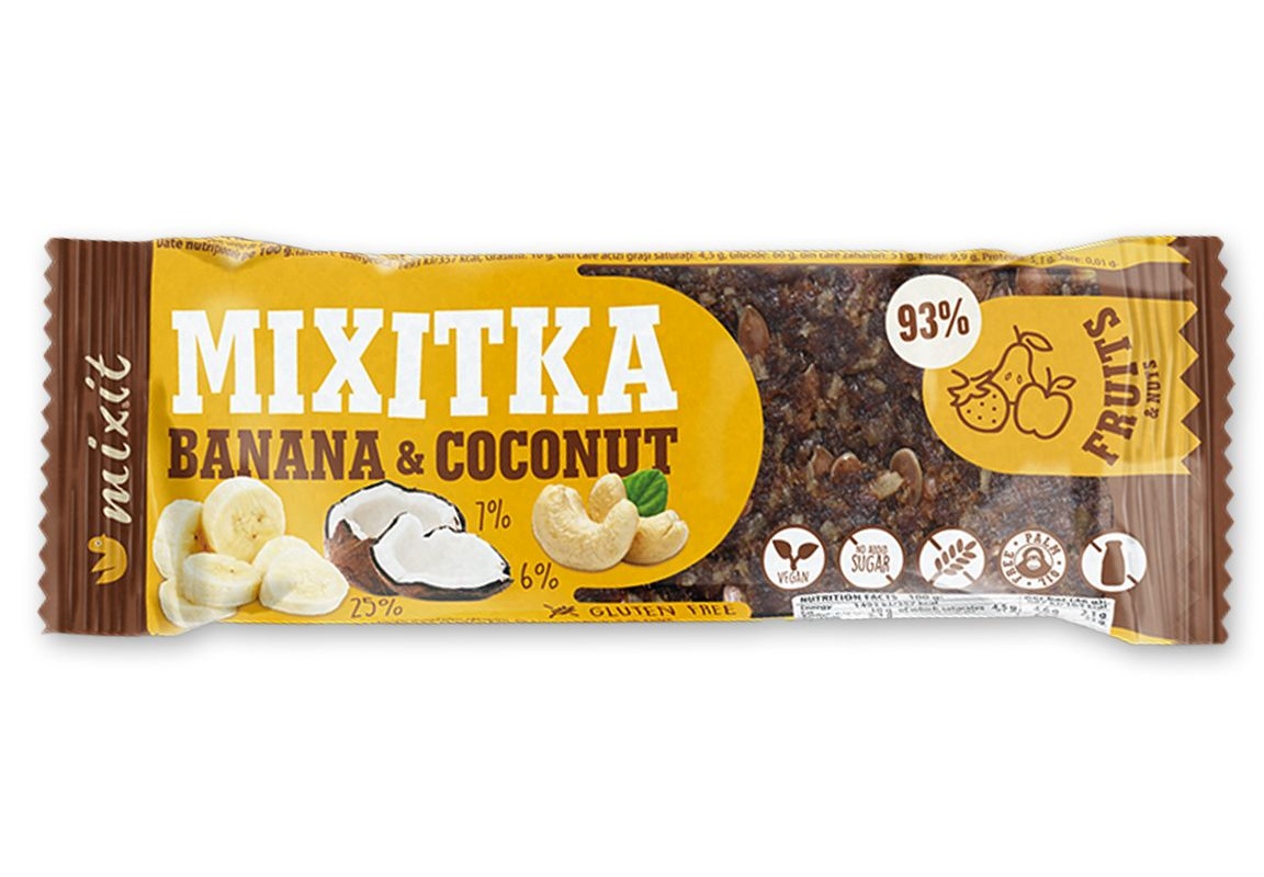 Mixit Mixitka BEZ LEPKU - Banán + Kokos 46g
