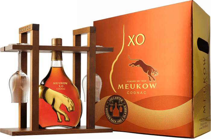 Meukow XO Rack + 2 poháre 40% 0,7l