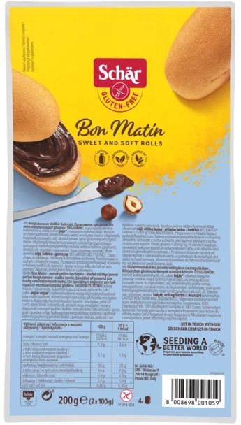 Schär BON MATIN žemle bezgluténové sladké 4 x 50 g