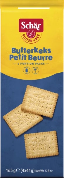 Schär Butterkeks Petit Beurre bezlepkové maslové sušienky 165g