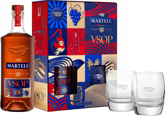 Martell VSOP 2024 + 2 poháre 40% 0,7l