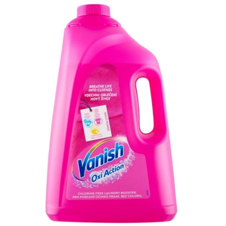 Vanish Oxi Action Pink tekutý odstraňovač škvŕn 4L