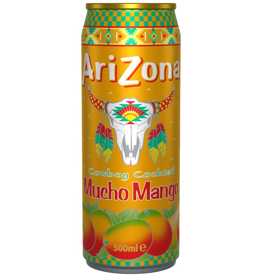 AriZona Mucho Mango fruit juice coctail 500ml plech