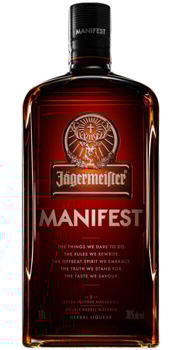 Jägermeister Manifest 38% 1 l (čistá fľaša)