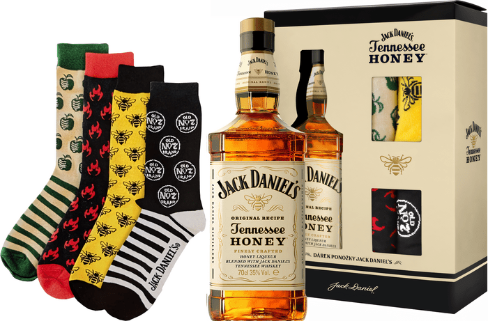 Jack Daniel's Tennessee Honey 35% 0,7 l (darčekové balenie ponožky)