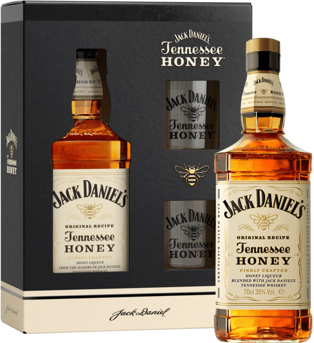 Jack Daniel's Honey s 2 pohármi 35% 0,7l