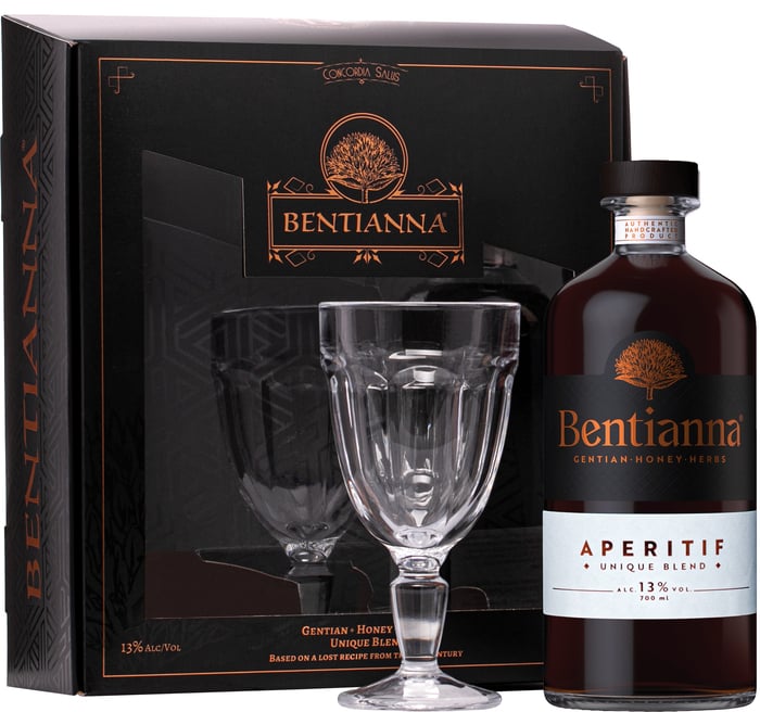 Bentianna Aperitif + pohár 13% 0,7l