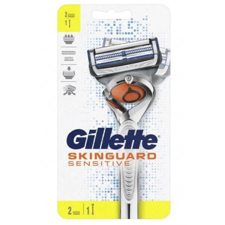 Gillette Skinguard Sensitive holiaci strojček+2ks náhradné hlavice