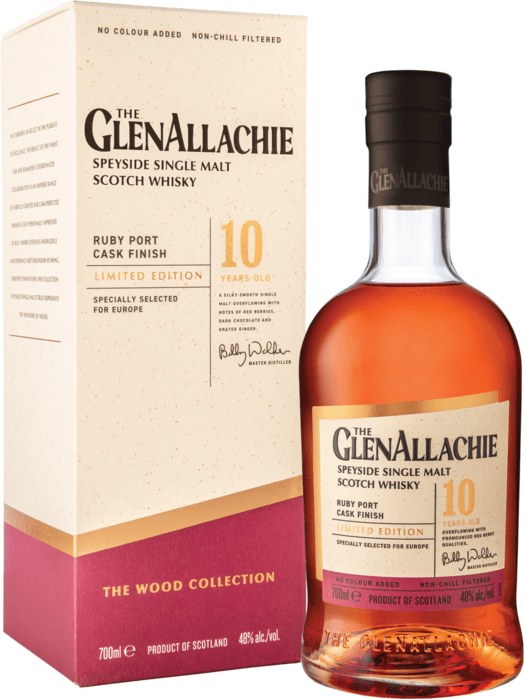 GlenAllachie 10y Ruby Port Cask Finish 48% 0,7 l (kartón)