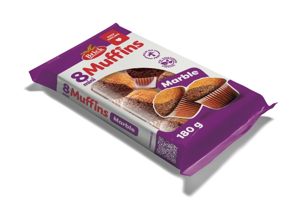Brick mini muffiny mramorové 180g (8 ks)