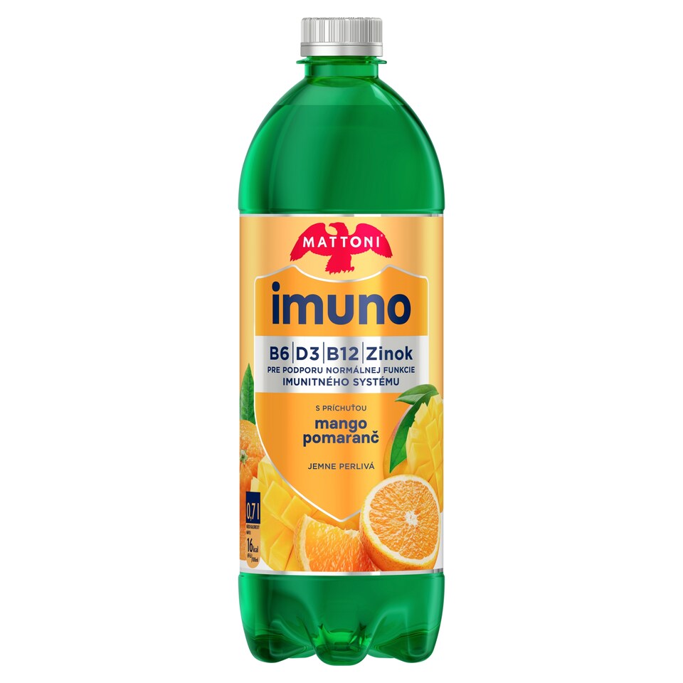 Mattoni Imuno s príchuťou mango pomaranč jemne perlivá 0,7l