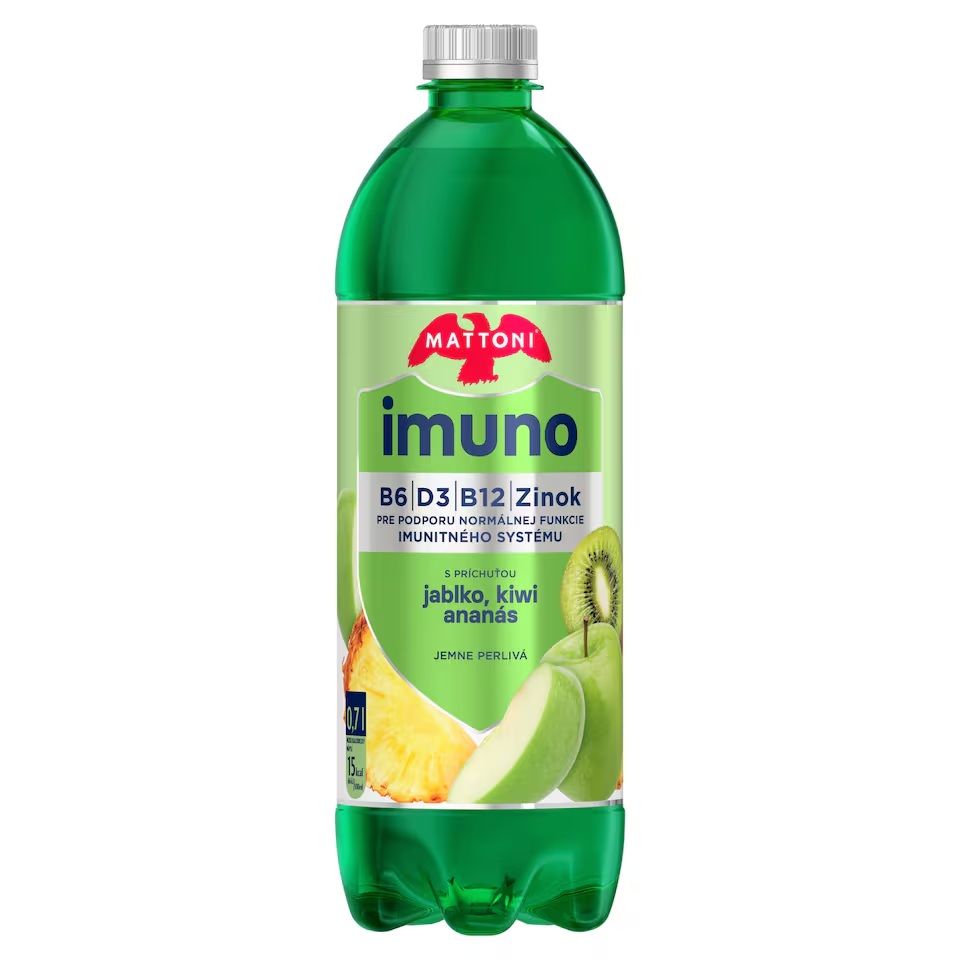 Mattoni Imuno s príchuťou jablko kiwi ananás jemne perlivá 0,7l