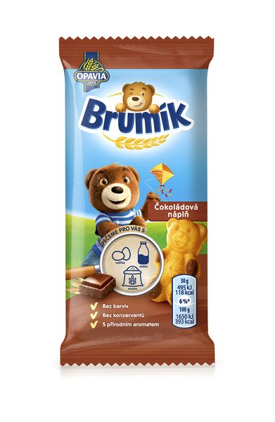Opavia Brumík čokoládová náplň 30g