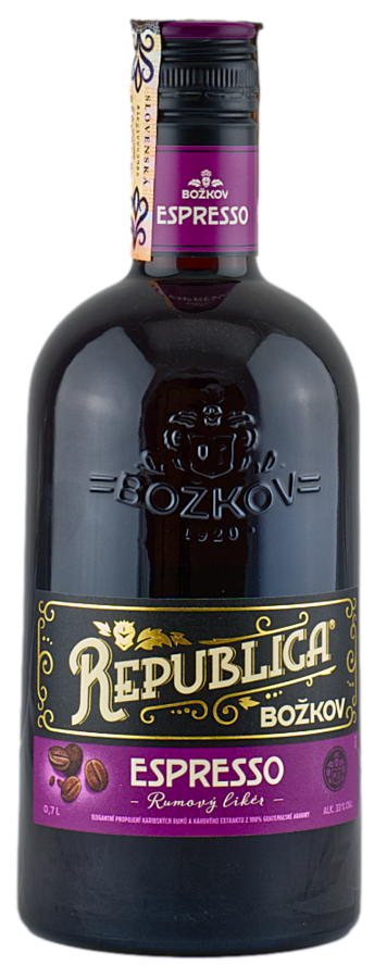 Božkov Republica Espresso 33% 0,7 l (čistá fľaša)