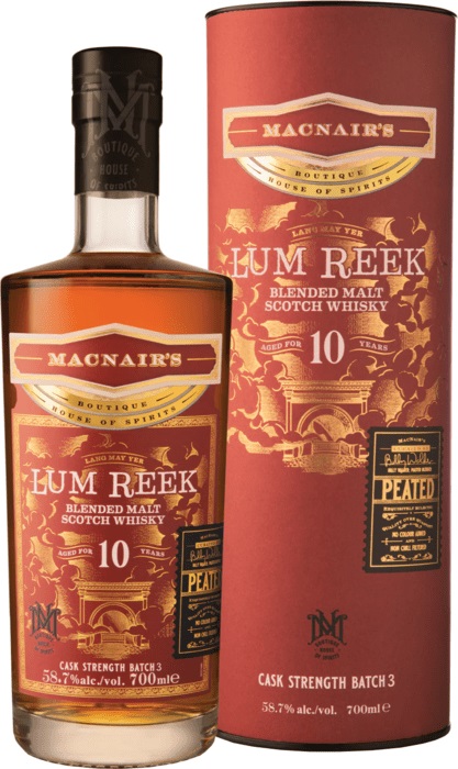 MacNair’s Lum Reek 10y Cask Strength Batch 3 58,7% 0,7 l (tuba)