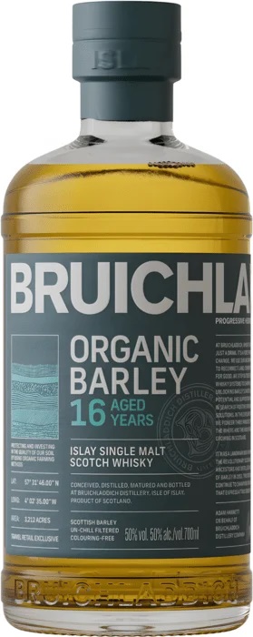 Bruichladdich Organic Barley 16y 50% 0,7 l (čistá fľaša)