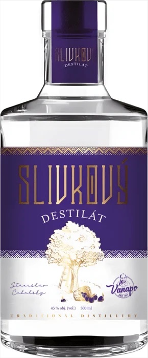 Vanapo Slivkový Destilát 45% 0,5l