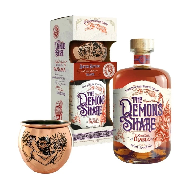 The Demon's Share The Demon’s Share El Oro Del Diablo, COPPER GLASS SET 40% 0,7l