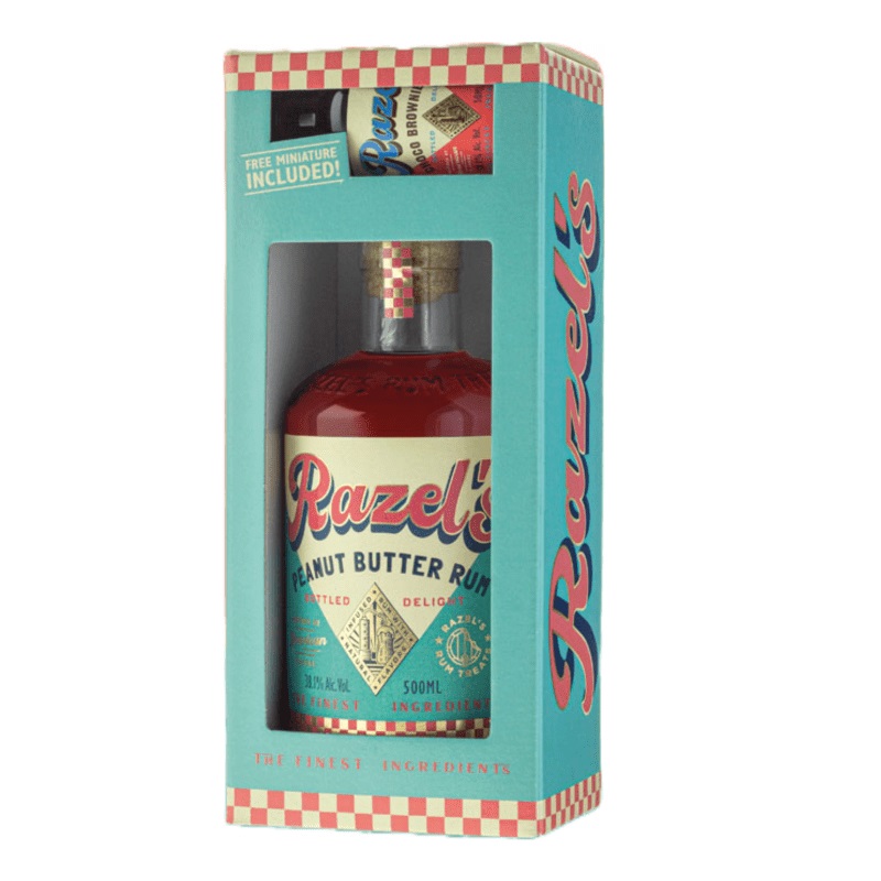 Razel’s Peanut Butter Rum Special Pack, GIFT 38,1% 0,55l