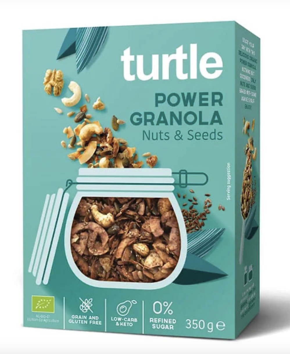 TURTLE POWER granola Bio Nuts Seeds Gluten Free 350g