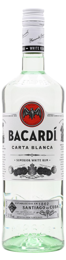 Bacardi Carta Blanca 37,5% 1 l (čistá fľaša)