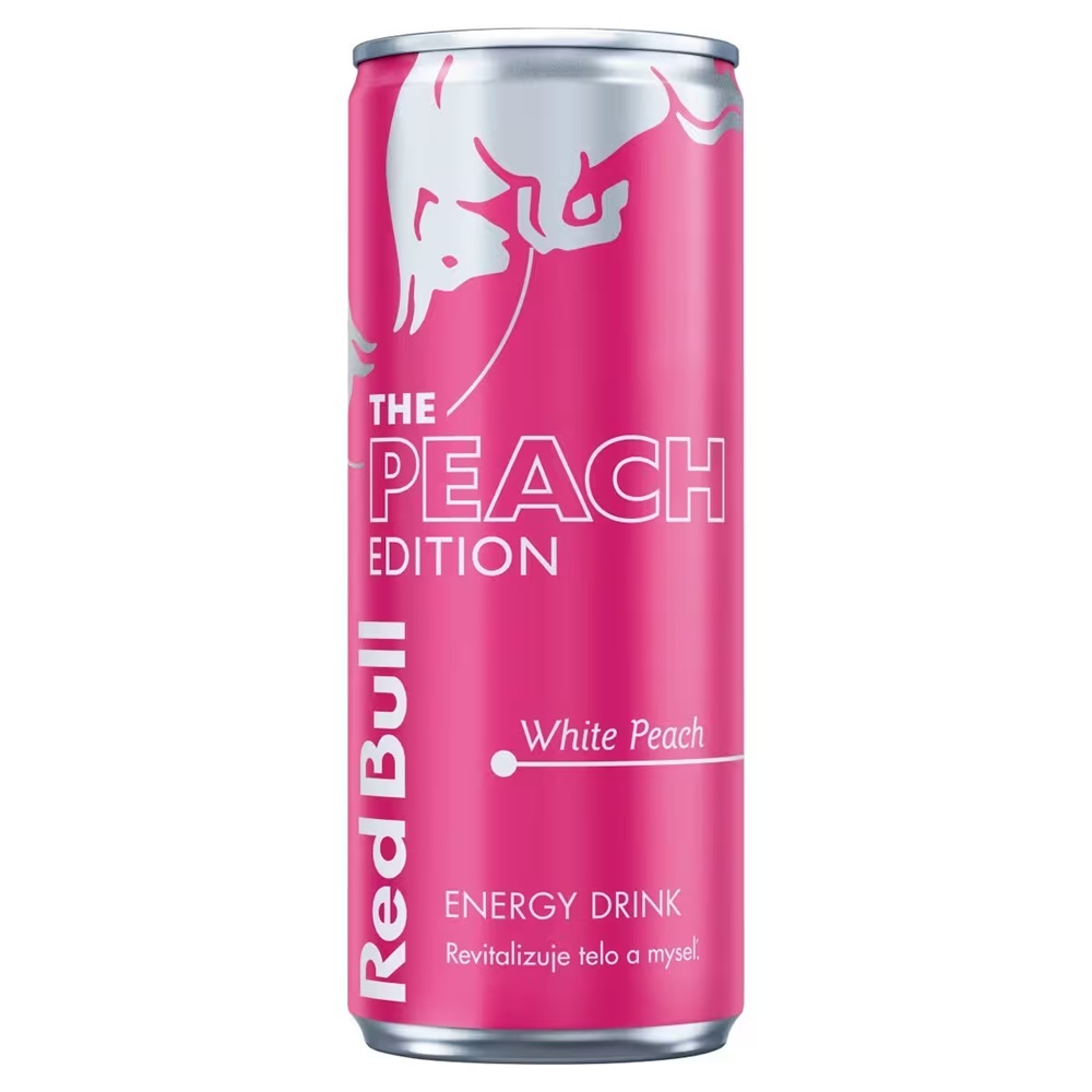 Red Bull Peach edition energetický nápoj 12x250 ml