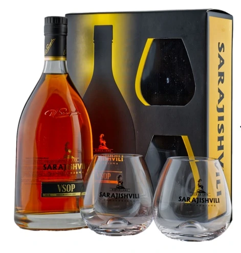 Sarajishvili VSOP + 2 Poháre 40% 0,7l