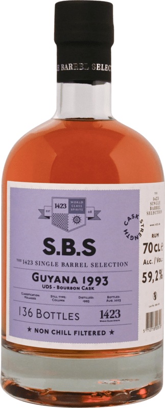 E-shop Single Barrel Selection S.B.S Guyana 1993 UDS Bourbon Cask, GIFT 59,2% 0,7l