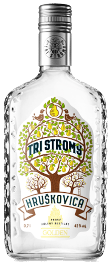 Tri Stromy Hruškovica 42% 0,7 l (čistá fľaša)